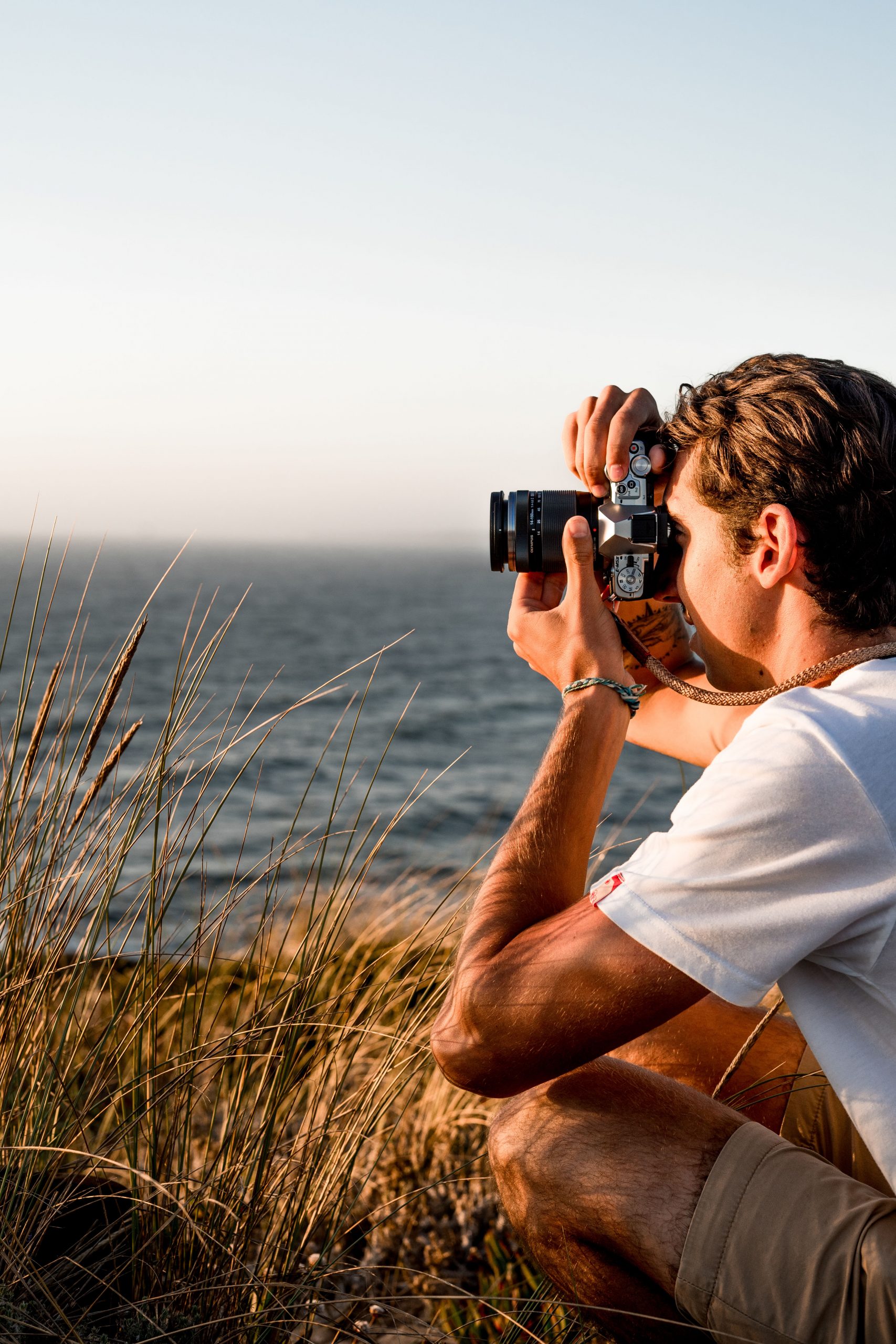 Seitenansicht Fotograf