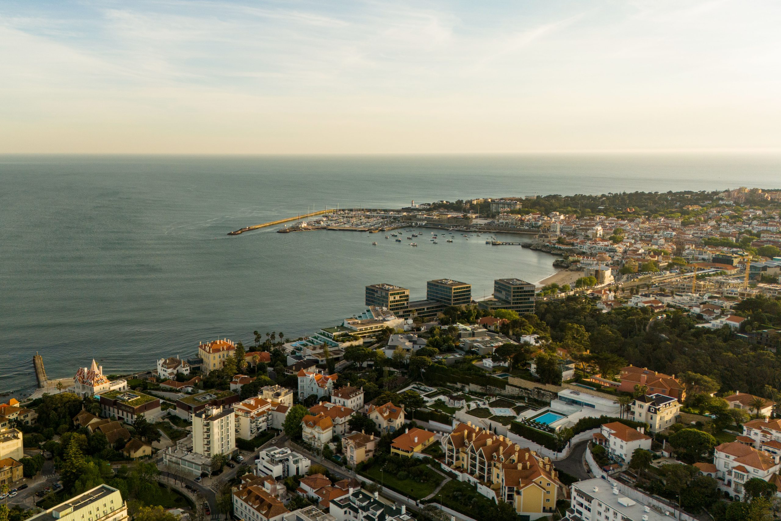 Luftaufnahme von Cascais Marina