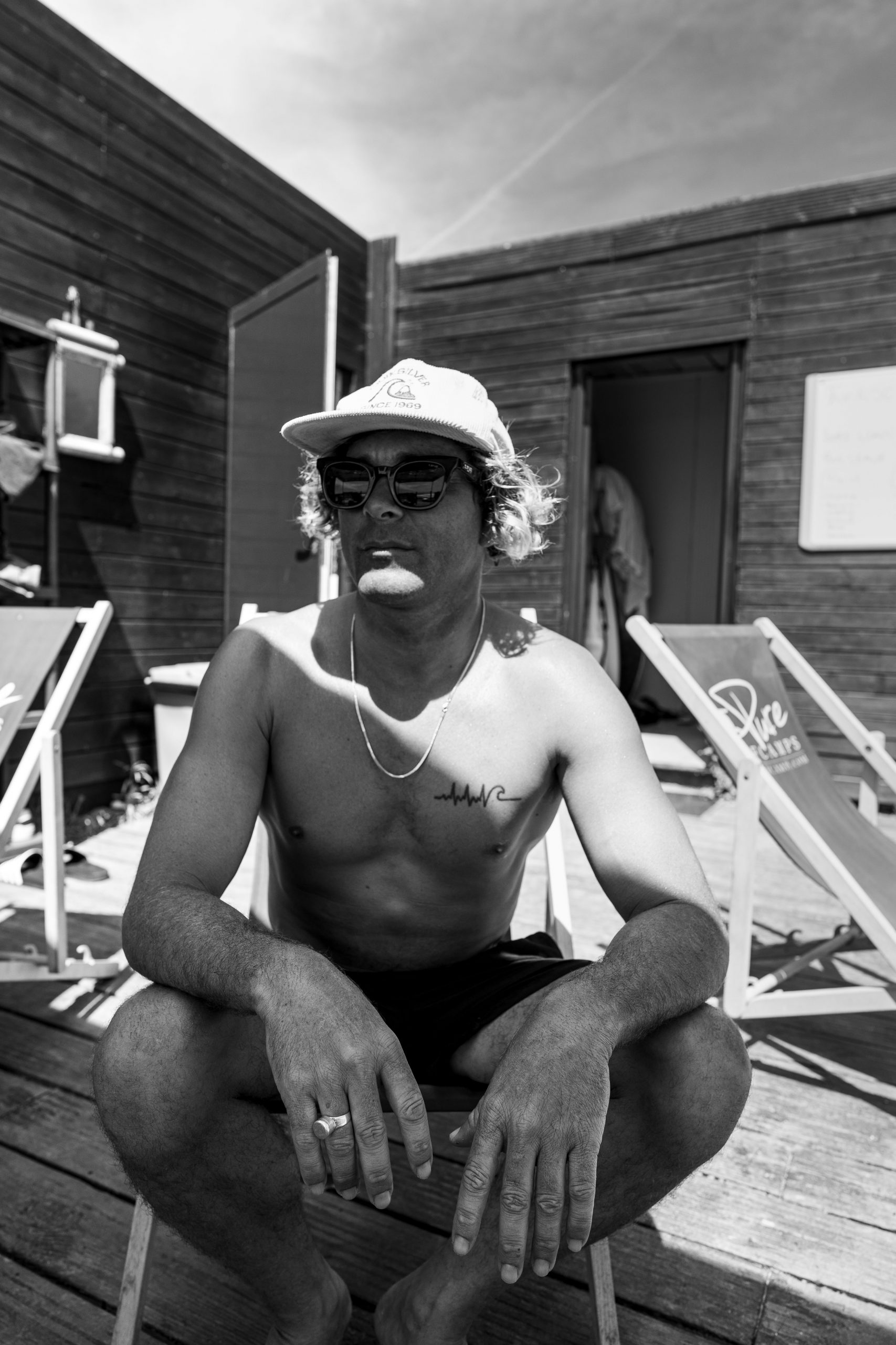 Surf teacher at the surf school