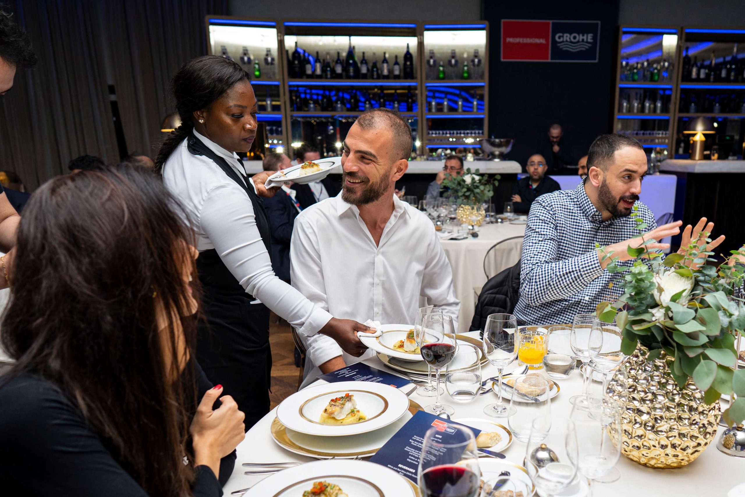 Business dinner at an event