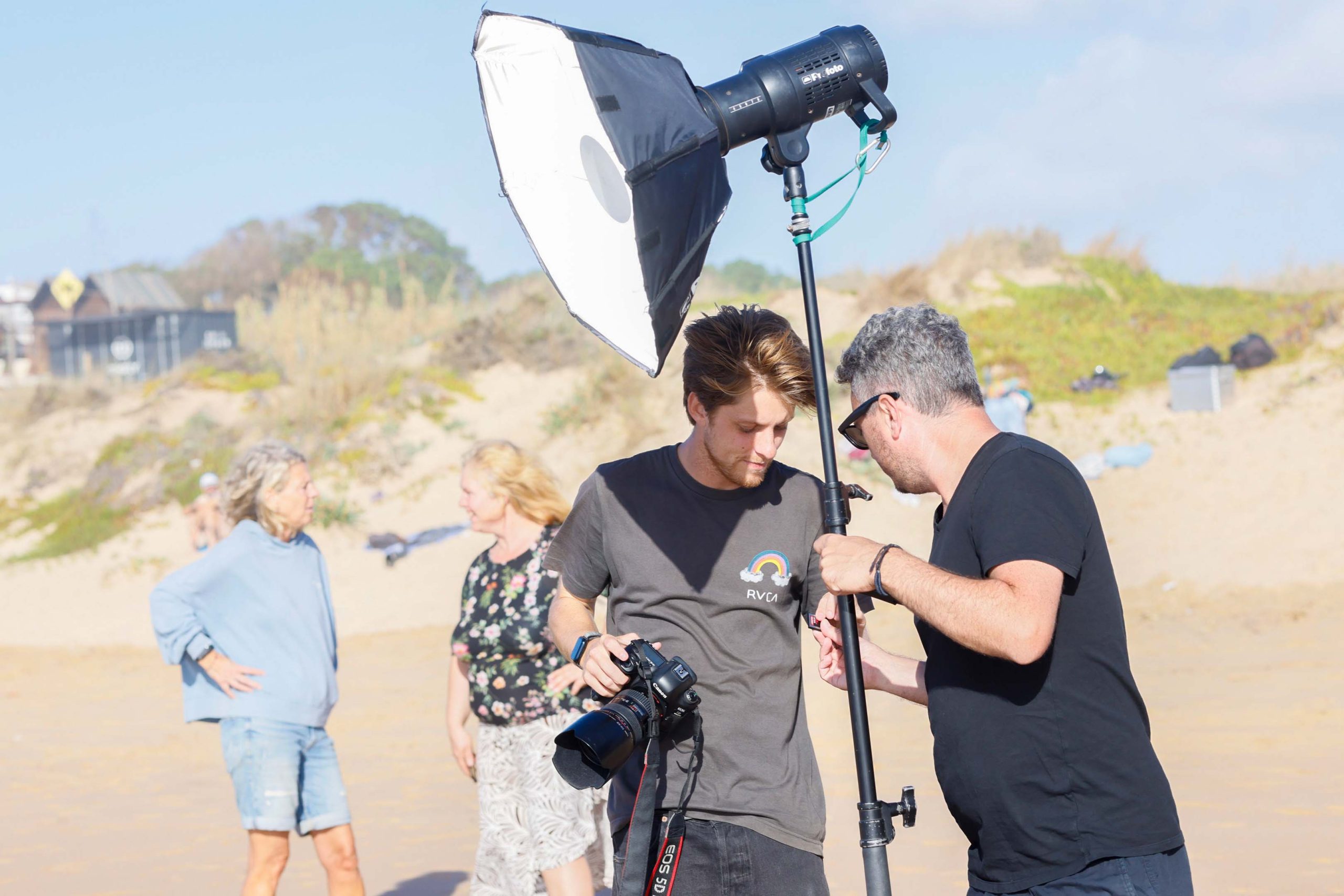 Team work at a photo shoot